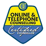 Online and telephone certified counsellor badge